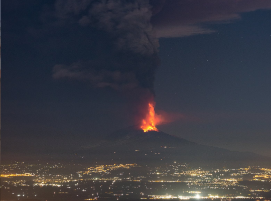 Vulkanausbruch auf Sizilien